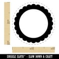 thumbnail image 2 of Scallop Round Frame Self-Inking Rubber Stamp Ink Stamper - Dry Pad (No Ink) - Mini 1/2 Inch, 2 of 7