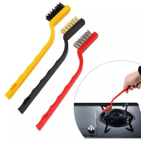 

3 Pcs Gas Stove Brushes Kitchen Cleaning Scrub Brush Wire Brush Scrubber Brush