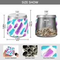 thumbnail image 2 of Yayeee Ashtray with Lid for Cigarette Smokeless Stainless Steel Home Ash Holder, Purple Drawing, 2 of 7