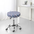 thumbnail image 6 of KLL white Skull blue daisy Round Bar Chair Cushion Cover 12 inch ,Bar Stool Protector with Elastic, Soft Washable, 6 of 6