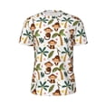 thumbnail image 6 of Rocae Monkeys Swinging from Palms for Men's Mesh Quick-Dry Short Sleeve Workout T-Shirt,Mens Crew Neck Tee Lightweight Soft Classic T Shirts XX-Large, 6 of 9