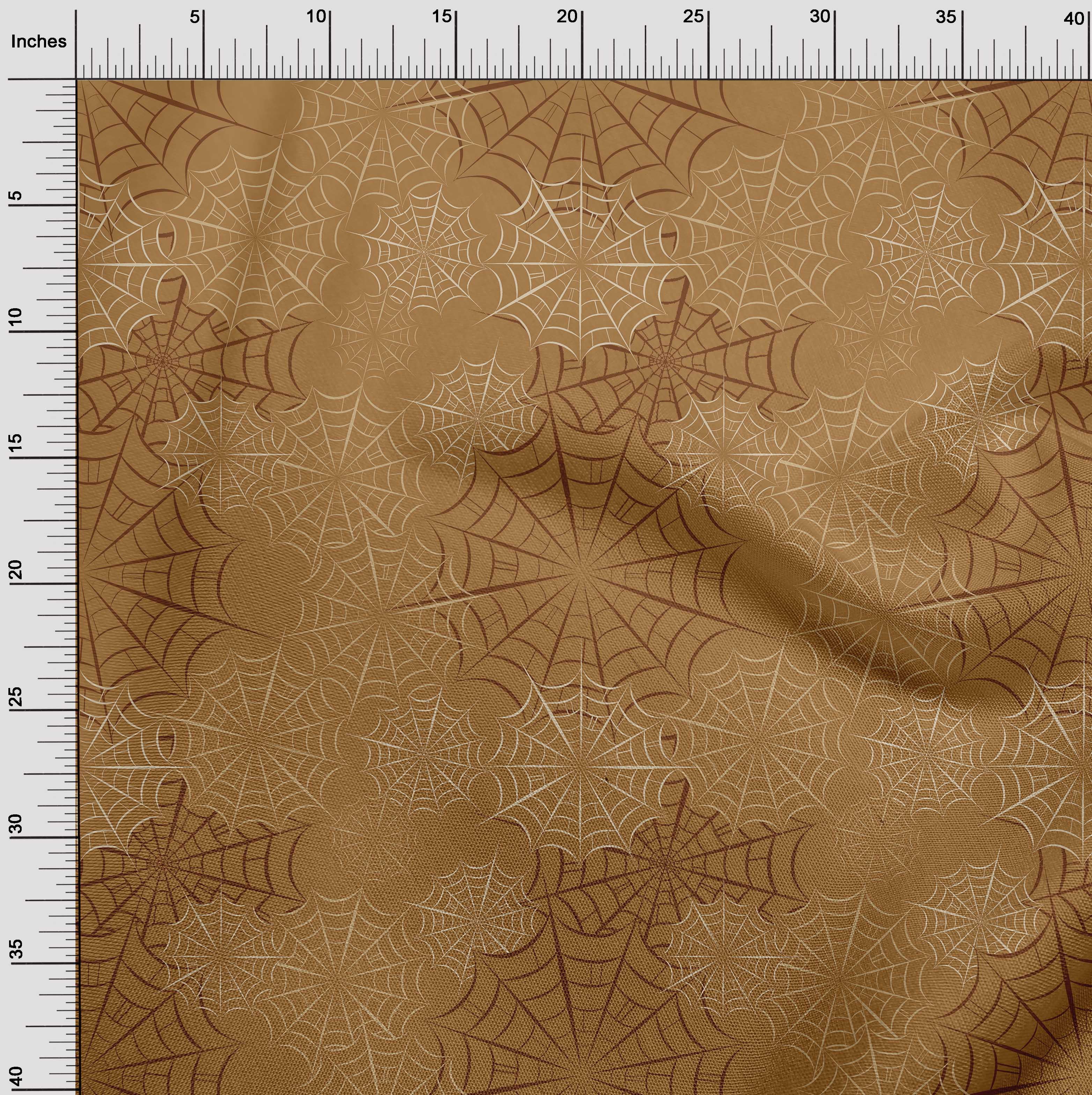 oneOone Cotton Cambric Brown Fabric Halloween Dress Material Fabric Print Fabric By The Yard 42 Inch Wide