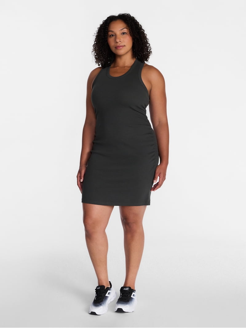 Avia Women's Ruched Ribbed Dress, Sizes XS-XXXL