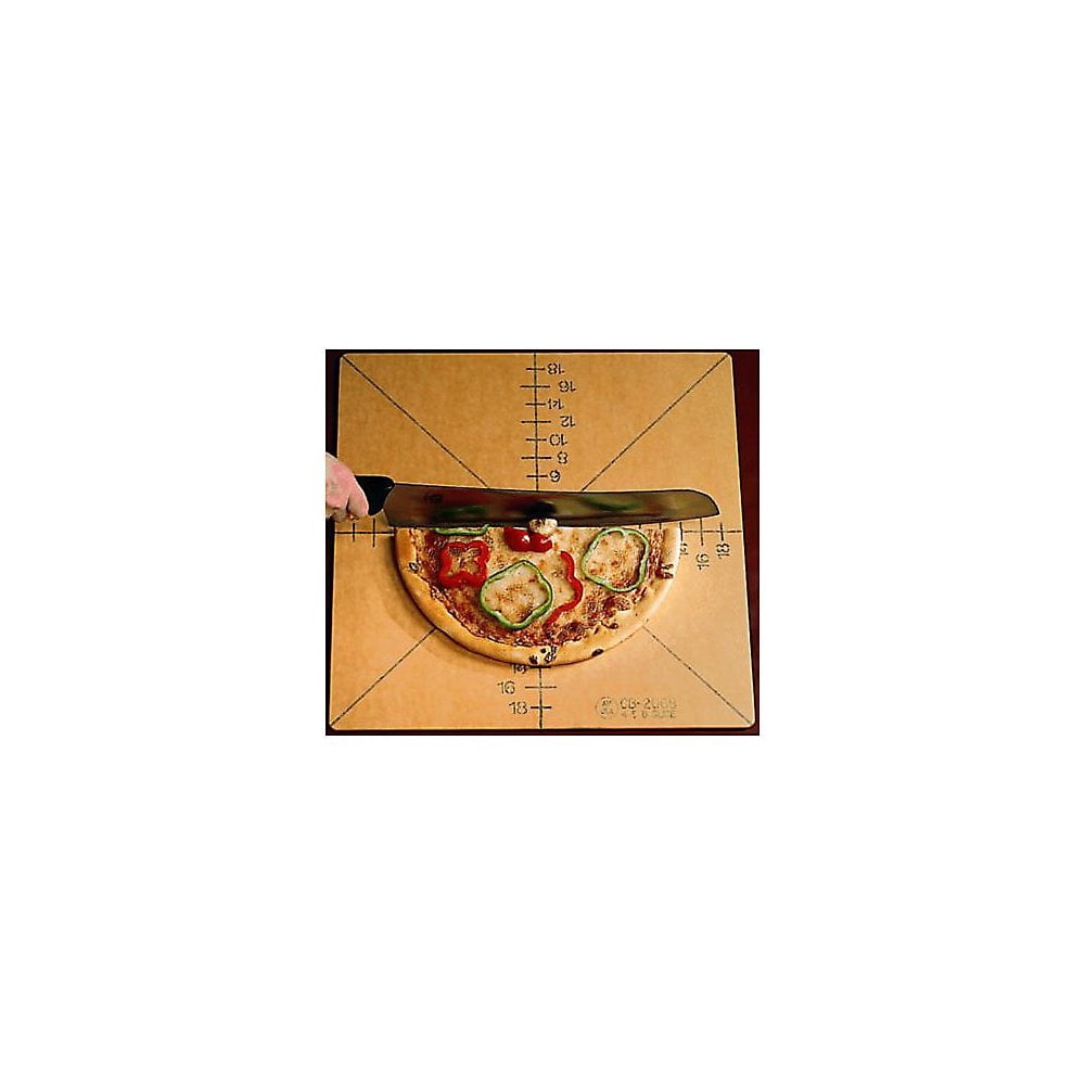 American Metalcraft Square Laminate 4 or 8 Slice Pizza Cutting Board and Guide - 20"L x 20"W x 1/4"H