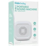 Frida Baby 2-in-1 Portable Sound Machine and Night Light with Strap for Infant, White noise Machine with Soothing Sounds for Stroller or Car Seat with Volume Control