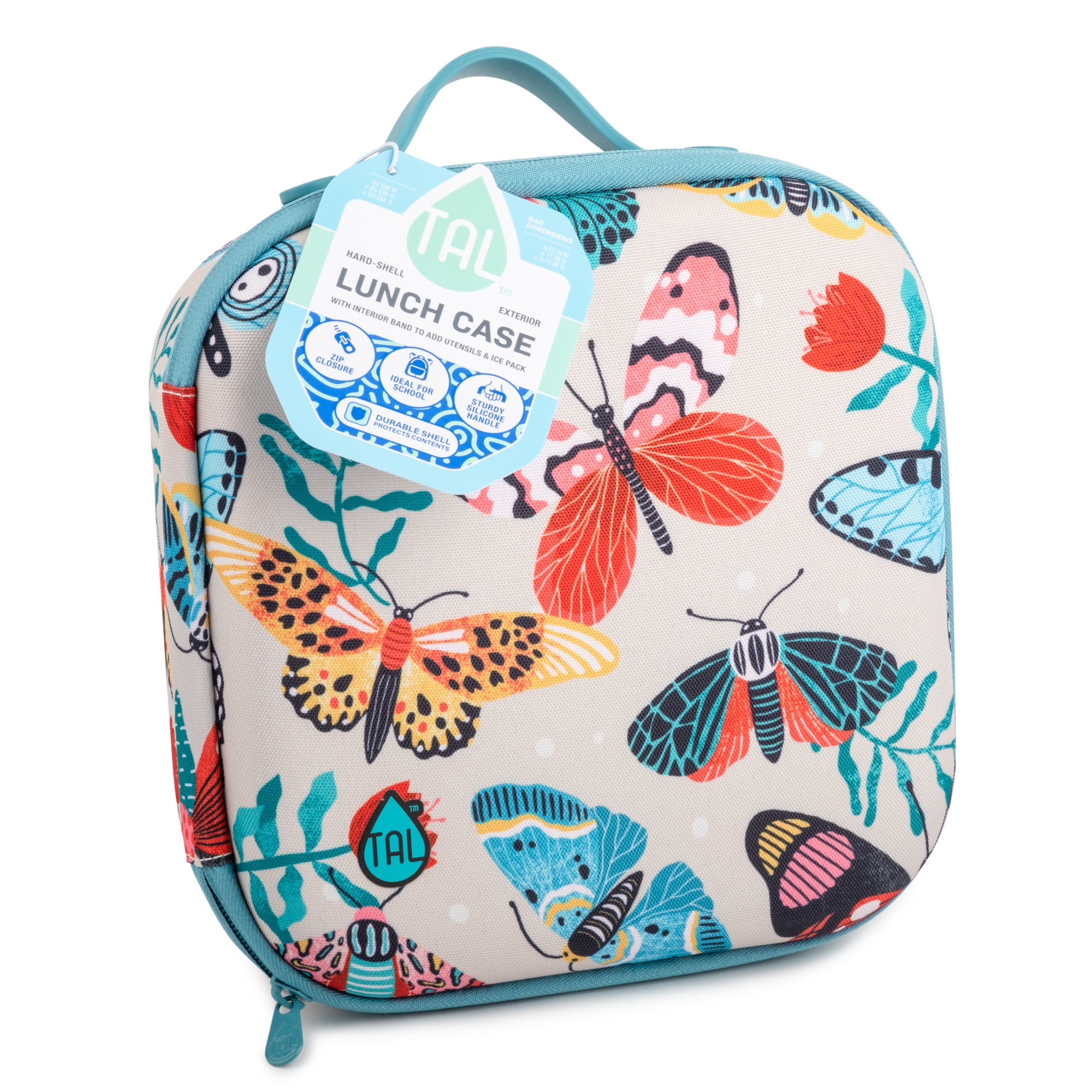 TAL Kids Insulated Reusable Hard Case Lunch Box Butterfly