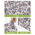 thumbnail image 4 of Farmhouse Purple Bar Stool Covers Set of 2, Vintage Flower Leaf Botanical Plant Stretch Washable Bar Chair Covers with Backs, Removable Pub Counter Height Chair Cover for Kitchen Dining Room Cafe, 4 of 7