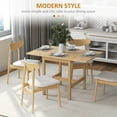 thumbnail image 4 of HOMCOM Table à Manger Pliable, Table à Abattants avec Cadre en Bois Massif, 4 of 10