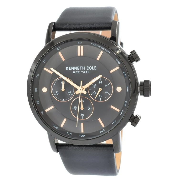 Kenneth Cole KC50502004 Men's Classic Black Strap Watch - Walmart.com