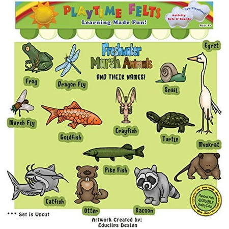 Playtime Felts Freshwater Marsh Animals and Their Names Felt Set for Flannel Board Storytime | Walmart Canada Playtime Felts Freshwater Marsh Animals and Their Names Felt Set for Flannel Board Storytime | Walmart Canada
