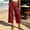 Red, variant on LEKODE Women's Pull On Linen Blend Drawstring Relaxed Fit Wide Leg Pant Beige L