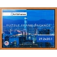 thumbnail image 3 of ArtToFrames 27.2x20.1 Inch - 69x51 CM Red Puzzle Frame for 631 piece Puzzles.0.95 Inch Custom Wood Puzzle Frames, Orange - Comes with Economy Acrylic, 3 of 6