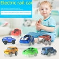 thumbnail image 4 of Vagón eléctrico luminoso con pistas mágicas, luces intermitentes transparentes, coche de juguete para niños, 4 of 6