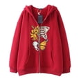 thumbnail image 3 of Dark hip hop gótico Harajuku Y2k estampado de mariposa cremallera Sudadera con capucha hombres y mujeres Harajuku chaqueta sudadera, 3 of 5