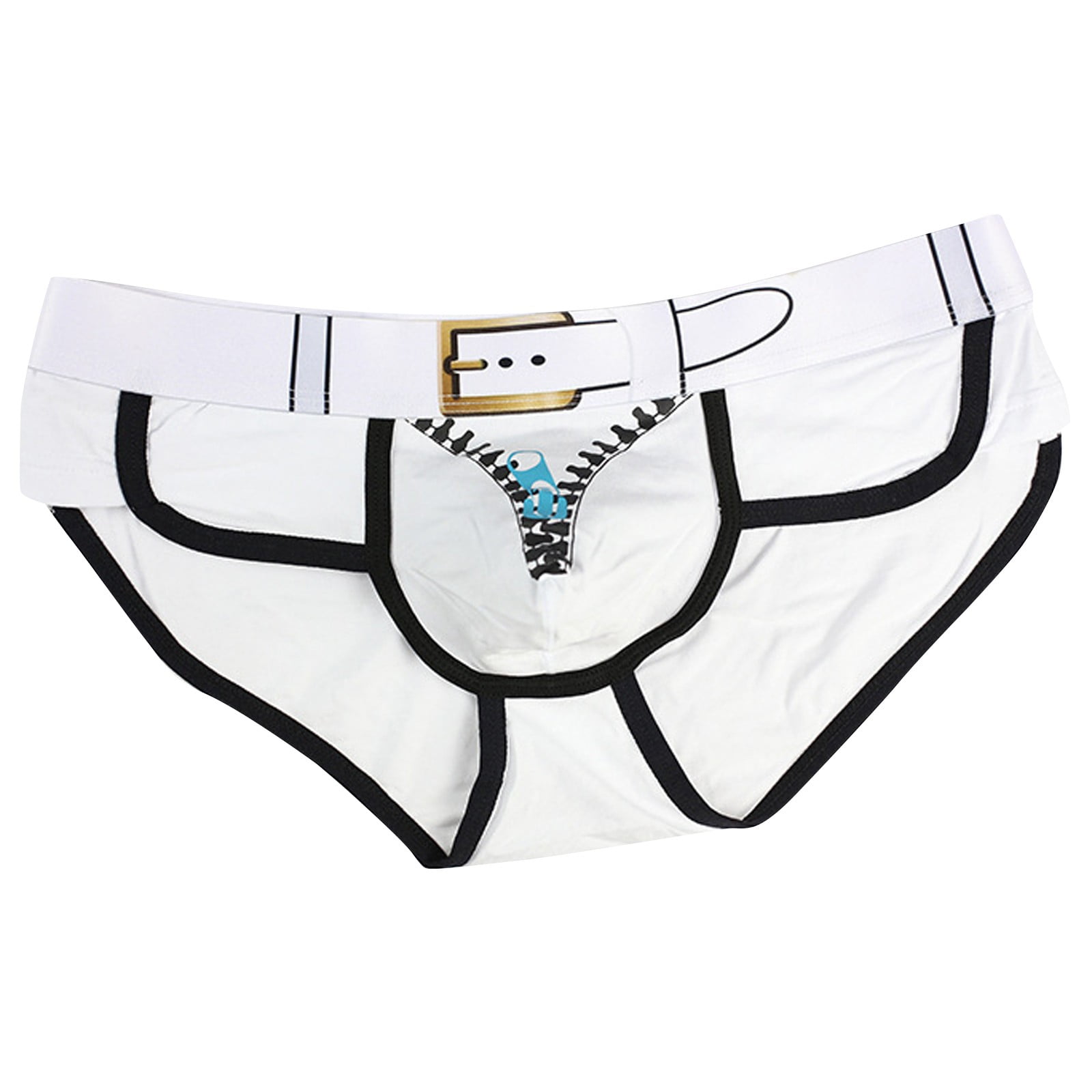 KDDYLITQ Briefs for Men Cotton Print Bikinis Underwear Sexy Low Rise