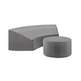 thumbnail image 5 of HomeStock Old World Opulence 2 Piece Furniture Cover Set Gray - Round Sectional Sofa & Coffee Table, Washable Outdoor Furniture Covers, Patio Furniture Covers with Drawstrings, 5 of 8