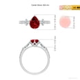 thumbnail image 5 of ANGARA Lab Grown 1.15 Ct Pear-Shaped Ruby Side Stone Engagement Ring with Accents for Women in 14K White Gold (Size-8x6mm) | July Birthstone, Anniversary, Jewelry Gift for Women | Lab-Grown Ruby Ring, 5 of 8