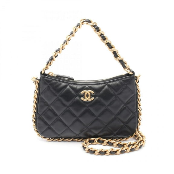 Pre-Owned CHANEL Matelasse Shoulder Bag Lambskin (Sheepskin) Women's Black AP3487 (Good)