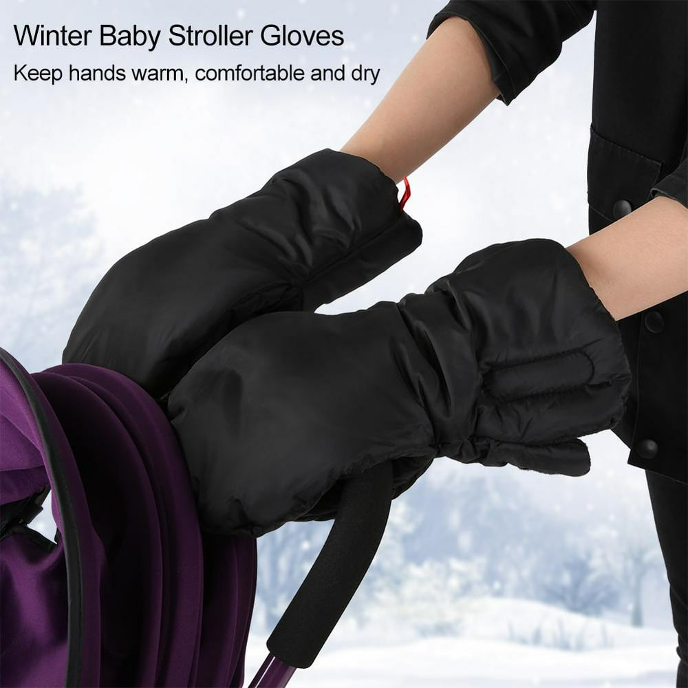Mgaxyff Winter Baby Stroller Gloves Waterproof Pram Warm Soft Glove for Outdoor Trolleys ,Gloves