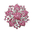 thumbnail image 2 of Ayyufe Women Elegant Brooch Pin Charming Anti-rust Silver Plated Rhinestone Round Blossom Flower Breastpin for Dating Party Banquet Clothing Decoration, 2 of 7