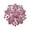 Rose-Red, variant on Brooch Pin Exquisite Anti-rust Silver Plated Rhinestone Round Blossom Flower Breastpin for Dating