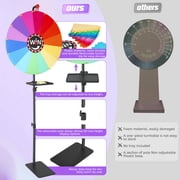 YTAKY Heavy Duty Prize Wheel, 24 Inch Prize Wheel Spinner with Stand,10 Color Slots,1Bracket,Dry Erase Kit - Wheel of Fortune Game for Carnival, Casino & Trade Show.