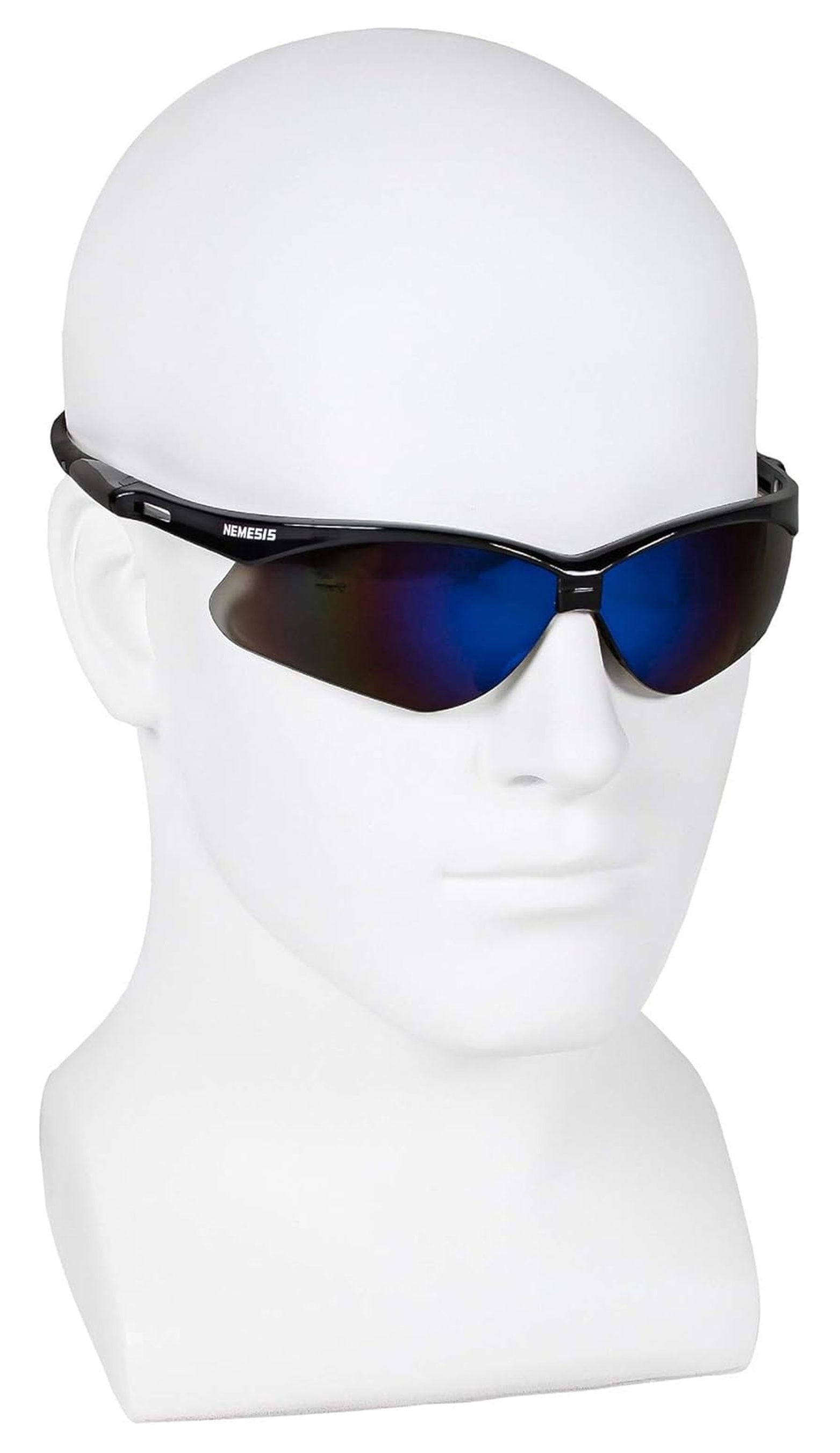 V30 Nemesis Safety Glasses / Sunglasses 14481 Black Frame, Blue Mirror Lens (6 Pair)