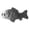 black, variant on Ohmyroo Iron Fish Figurine Vintage Home Living Room Garden Desktop Metal Craft Decor Ornament Supply