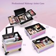 thumbnail image 3 of Estuche de maquillaje Yueieoun Rolling Train 4 en 1 con ruedas, 3 of 7