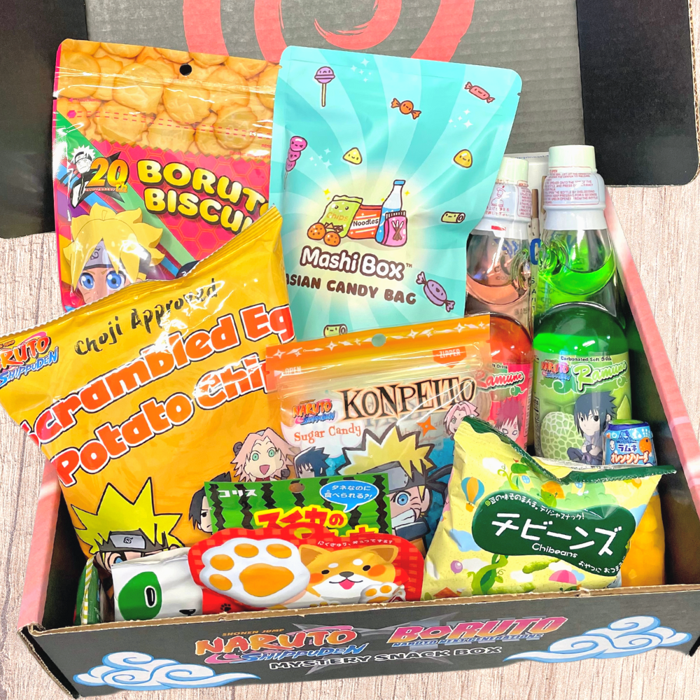 Naruto Mystery Snack Box & Mashi Box 40-Count Asian Candy Bag