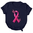 thumbnail image 4 of T-shirt Décontracté à Manches Courtes et Col Rond pour Femmes avec Design Inspirant de Sensibilisation au Cancer, Coupe Ample et Confortable, 4 of 4