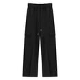 thumbnail image 4 of EnJoCho Girls Oversized Wide Leg Sweatpants Drawst𝗋ing Track Pants Baggy Straight Fit Casual Plain Joggers Pockets Athleti𝖼 Wear Comfort Kids, 4 of 9