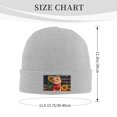 thumbnail image 3 of XMXT Winter Casual Beanie Hats for Men Women, Vintage Sunflower Cat Print Unisex Adult Cap Warm Daily Knit Hat Skull Caps, Gray, 3 of 9