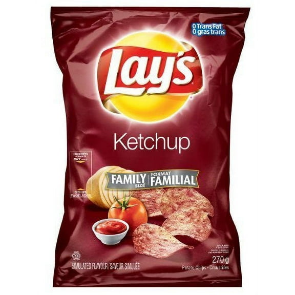 Canadian Lays Ketchup Flavour Chips [5 Large Bags]