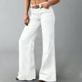 thumbnail image 6 of FRSASU Wide Leg Jeans for Women Mid Waist Baggy Straight Leg Denim Washed Pants (without Belt) White, 6 of 9