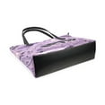 thumbnail image 4 of Tote Bag Aesthetic leather Handbags with Zipper for Women Travel Shoulder Bags Purses with compartment. Purple Moths, 4 of 6