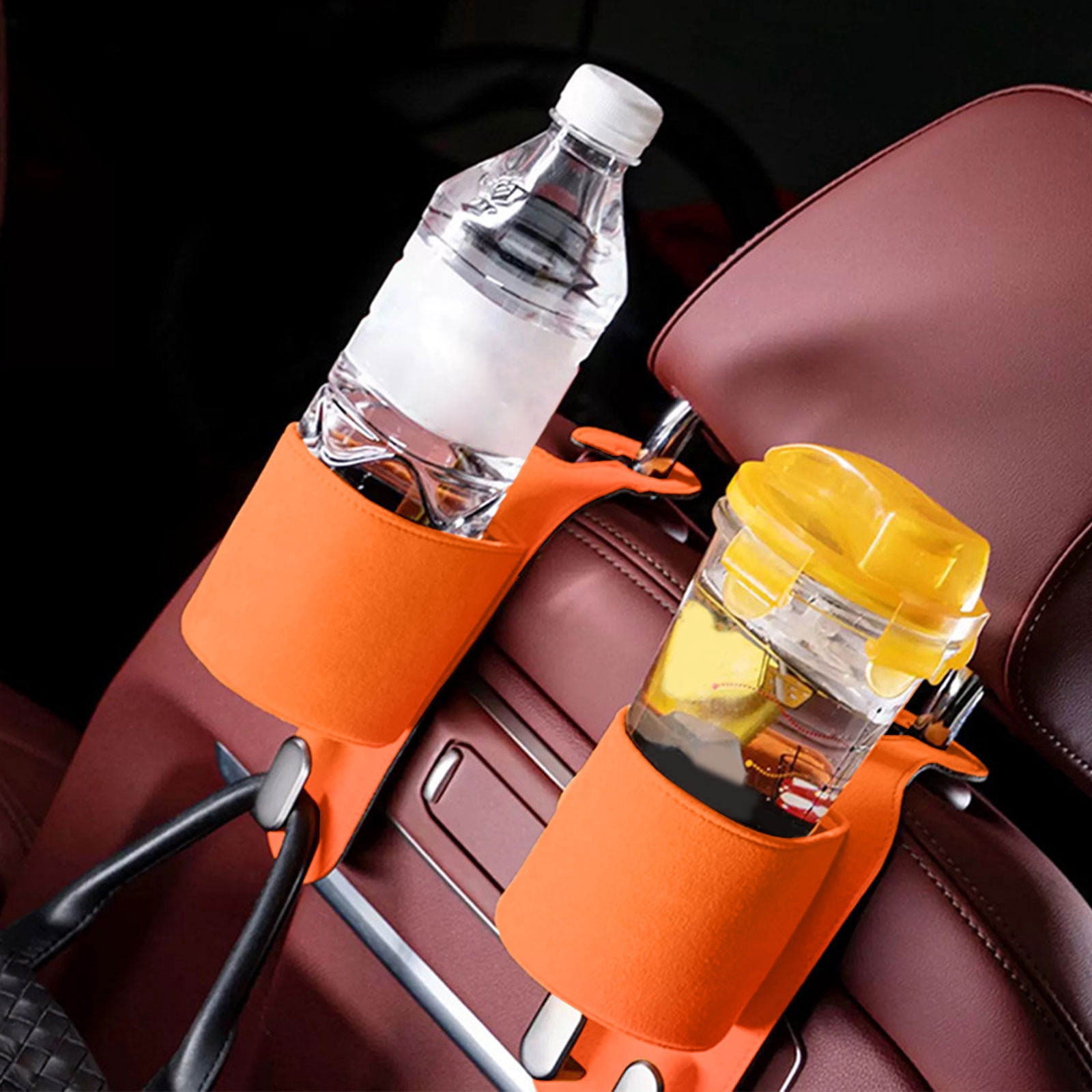 Pxyqht Multifunctional Car Seat Hook and Storage Bag with Rear Cup Support for Tidy Organization and Convenient Accessory Storage in Vehicles