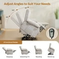 thumbnail image 6 of Bestier Massage Recliners for Elderly, Power Lift Recliner Chair with Heat and Vibration for Living Room,White, 6 of 9