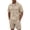 Khaki, variant on Summer Outfit Sets for Men Textured Zip-Up Shirt & Cargo Shorts Loose Matching Set Vintage Casual 2 PC Set Black L