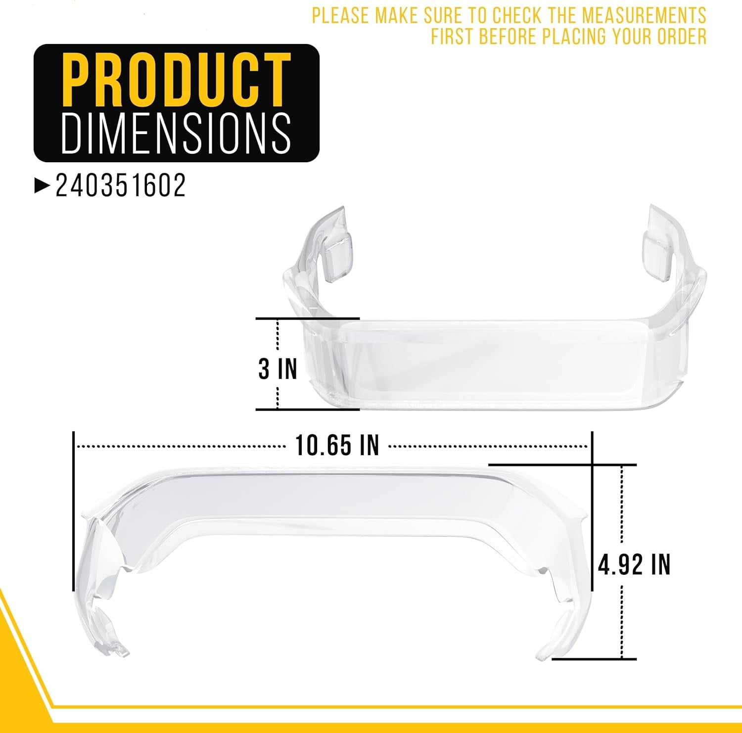 Door Bin 240351602 for Frigidaire Freezer Shelf Replacement, Kenmore Refrigerator Door Gallery Bin AP2115975 PS430028 LGHX2636TF0 FGSS2635TFB PLRS267ZAB0 PLHS267ZAB3 FRS26LF8CB0 FRS26HF7BW4