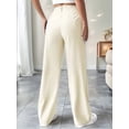 thumbnail image 5 of Women High Waisted Work Pants Business Casual Outfits Office Dress Pants Trousers with Pockets White L, 5 of 6