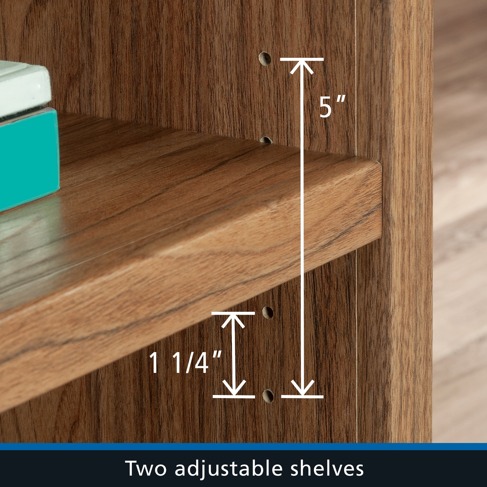 Mainstays Westley 3 Shelf Bookcase, Warm Walnut Finish