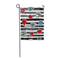 thumbnail image 1 of NUDECOR Patchs Yeux Lèvres Rouges Cœur Beauté de Drapeau de Jardin Ouvert Bannière Décorative Maison 28x40 Pouces, 1 of 1