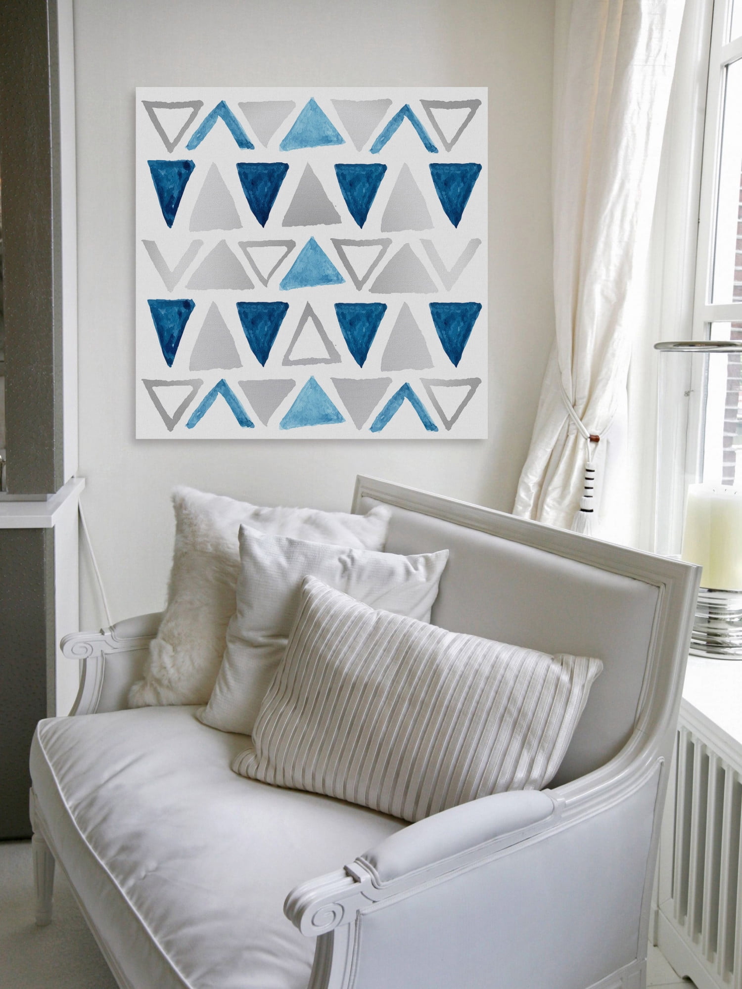 Marmont Hill - "Triangle Fun" Painting Print on Wrapped Canvas