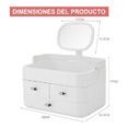 thumbnail image 2 of Caja De Almacenamiento De Cosméticos Espejo Malubero Malu1236, 2 of 5