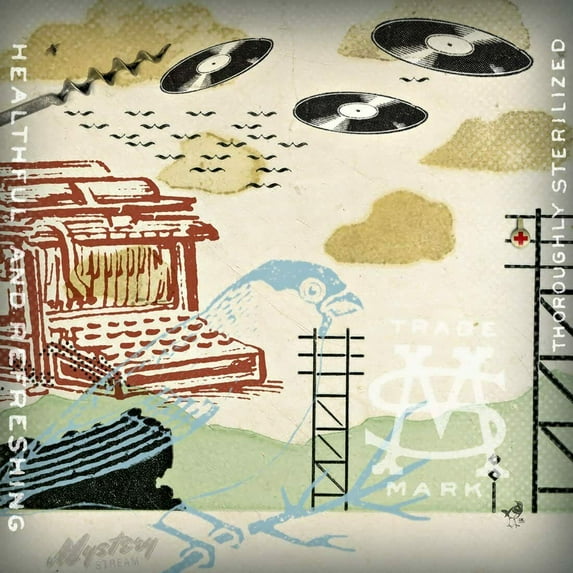 22 Birds 3 Records 1 Bee and a screw - CANVAS OR FINE PRINT WALL ART