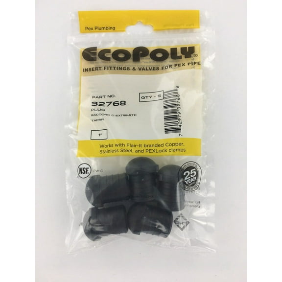 PEX Plug 1" 5-Pack