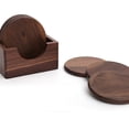 thumbnail image 4 of PAMINGONO 6PCS/Set Brown Natural Wood Cup Mat for Drinks Anti-slip Coasters for Family Friends, 4 of 5