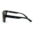thumbnail image 3 of Kush Mens Color Mirror Lens Sport Horn Sunglasses Matte Black Blue Mirror, 3 of 4
