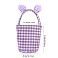 thumbnail image 2 of Orangide Easter Bunny Basket for Kids Colored Grid Rabbit Bucket with Handle and Bunny Eears Easter Egg Hunts Tote Bags for Holiday Party Storaging Candy Gifts, 2 of 6